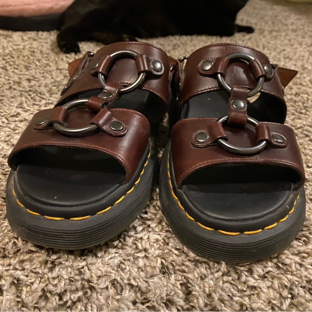 Dr. Martens Red/Brown Leather Sandals